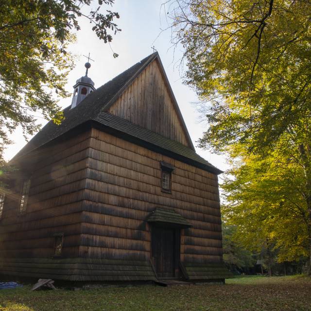 Kościół modrzewiowy pw. św. Katarzyny w Bachórcu, Autor: Daniel Gąsecki