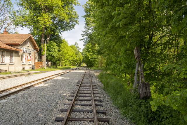 Dworzec kolejki wąskotorowej "Pogórzanin" w Jaworniku Polskim