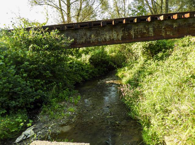 Stalowy most kolejowy w Zagórzu