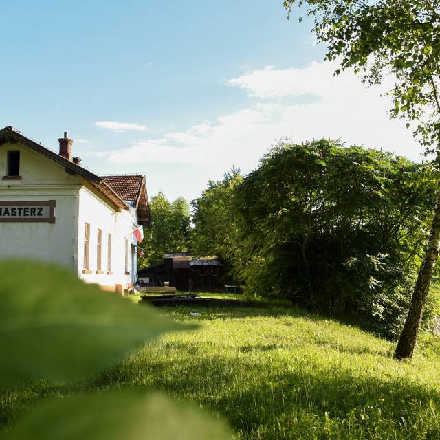 Stacja kolejki wąskotorowej "Pogórzanin" w Manasterzu, Autor: Katarzyna Makarska