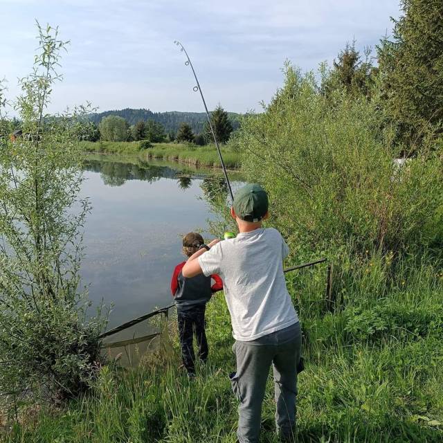 „U Schabińskiej” Krzemienna nad Sanem – łowisko komercyjne Autor: Fotografia pochodzi z FB Właściciela obiektu