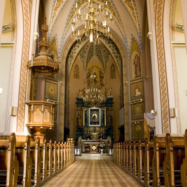 Wnętrze światyni w Izdebkach, Autor: Przemysław Woźny