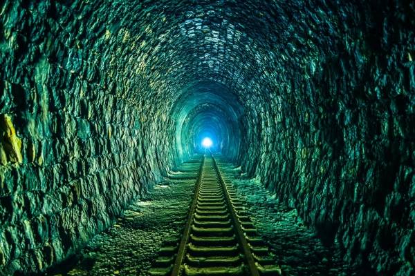 W tunelu...., Autor: Andrzej Błoński